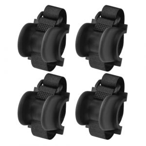 MiOYOOW Supports de Canne &agrave; P&ecirc;che Marines, 4 Pcs TPE Support de Tige de Bateau, Accessoire Montage Tige &agrave; Tige Base Plate ou Courb&eacute;e pour Garde-corps de Quai Main Courante de Bateau (Voda FR, neuf)