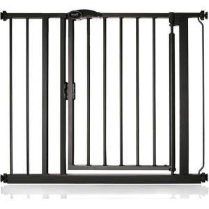 Bettacare Barri&egrave;re pour Chien et Chiot &agrave; Fermeture Automatique, Barri&egrave;re &agrave; Pression pour Animaux, Barri&egrave;re de S&eacute;curit&eacute;, Installation Facile, 89,4cm - 96,4cm, Couleur Noir Mat (SAFETOTS, neuf)