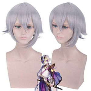 2019 Anime destin/Grand ordre roulette Merlin longue perruque Cosplay Costumes destin rester nuit perruques de cheveux Halloween Merlin perruque et bonnet de perruque taille unique 486 (good stuff A, neuf)