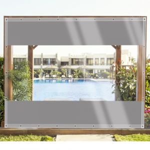 ZHJSHOU 0.8x0.8m Bache Transparente avec Oeillets Imperméable, 0.5mm Bache de Protection Exterieur Jardins,Hiver Bache Couverture Toiture,Bache de Serre pour Meubles Camping (ZHJSHOU, neuf)