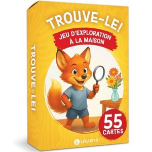 LIKARTO Trouve-Le! &ndash; Cartes d&rsquo;Exploration pour Enfants &agrave; la Maison &ndash; 55 Cartes pour Jouer & d&eacute;couvrir Son Environnement &ndash; Jeux d&egrave;s 4, 5, 6, 7, 8, 9 Ans &ndash; Jeu &eacute;ducatif &agrave; la Maison (Likarto, neuf)