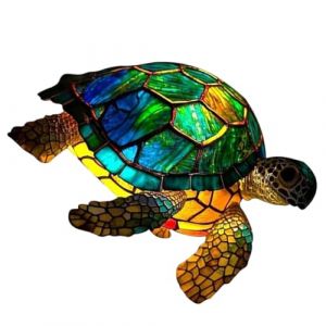 tuwiwol Lampe de Table de Chevet en Forme d'animaux, élégante et Pratique, en résine, Style Animal, Lampe de Bureau, veilleuse Animale, Lampe de Table Facile, Tortue de mer Magique (gemliont, neuf)