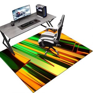 Tapis protège Sol, Gaming Tapis de Chaise pour Les Chaises de Jeu ou de Bureau, 120 x 140 cm Tapis antidérapant sous Chaise de Bureau, Protège Les Sols, Planchers, Parquets, pour Gaming et Le Travail (Tkuhknag, neuf)