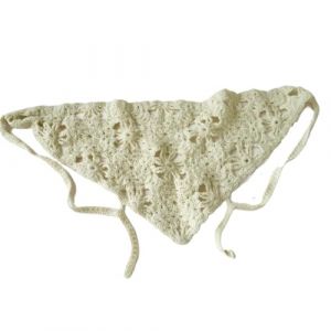 Foulard Triangle Cheveux 1 foulard tricoté, chapeau, pare-soleil triangulaire, bandeau au crochet, foulard à fleurs creuses, photographie de plage(Green) (huxiaohong666, neuf)