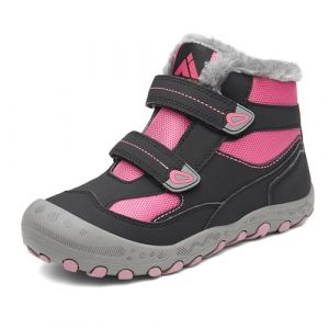 Mishansha Bottes de Neige Enfants Bottines Gar&ccedil;on Fille avec Doublure Chaude Chaussure Hiver Antid&eacute;rapantes Confortable pour Randonn&eacute;e Outdoor, Violet Magenta 29 EU (Xubrave, neuf)