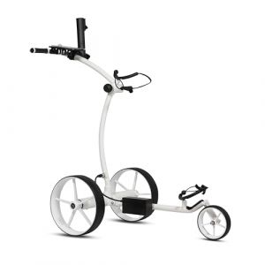 tour-made RT-630 / RT-630S Chariot de Golf &eacute;lectrique I Double Moteur I Marche arri&egrave;re I Frein de Descente I 27-36 Trous I Chariot 3 Roues Pliable I Qualit&eacute; Allemande (630S-white-white) (Tour Made GmbH, neuf)
