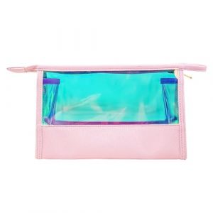 Trousse de maquillage d&eacute;contract&eacute;e pour femme, grande capacit&eacute;, trousse de toilette transparente, sac &agrave; main d&eacute;contract&eacute; pour organiser des articles de beaut&eacute;, accessoires de voyage (meizhihuazhuangpin, neuf)