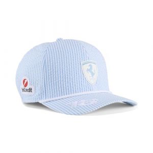 PUMA Scuderia Ferrari F1 - Casquette Édition Spéciale Charles Leclerc Monaco 2025 - Blanc - Taille Unique (Ajustable) (Fuel For Fans, neuf)
