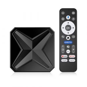 Plusefell Android 14 TV Box, Boitier Android TV 8k Ultra HD 2GB RAM 16GB ROM RK3518 Quad Core Cores-A53 Mali 450 MP2 GPU, Smart TV Box 2.4/5.8Ghz WiFi 6 BT 5.4 (Bulle Home, neuf)