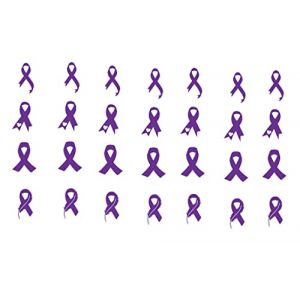 Collections de sensibilisation Thyroid cancer (Thyroid cancer autocollants en vinyle RIBBON # violet C2) (Kaz Creations, neuf)