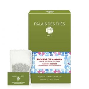 Palais des Thés, ROOIBOS DU HAMMAM, Rooibos d'Afrique du Sud, Sans théine, Mélange floral et fruité, 20 Sachets Mousselines (Objectif Zen, neuf)