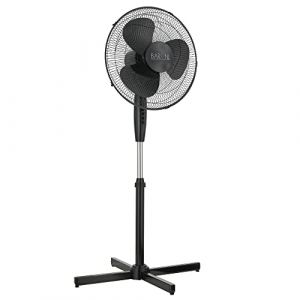 Baroni Home Ventilateur de Terre 126 cm sur Pied, Ventilateur 3 Niveaux de Vitesse et Inclinaison Réglable, Ventilateur Silencieux, Noir, 126x61x44 cm (Baroni Home, neuf)