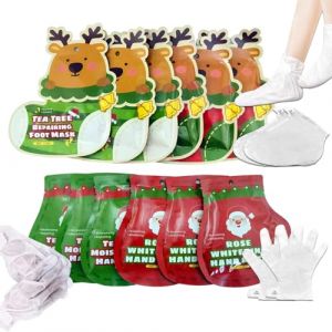 Lot de 12 masques hydratants et hydratants pour les mains - Gants et chaussettes - Masques réparateurs intensifs - Masque exfoliant pour femme - Ensemble sec craquelé - Huile de noix de coco - Extrait (Elitzia beauty, neuf)