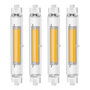EIMOPE Ampoules R7S LED 118mm 30W Dimmable, R7S LED 118mm 30w Remplace Ampoules Halog&egrave;nes R7S 200w 300w, Blanc Chaud 3000K,3000LM, Pas de Scintillement, AC 220-240V, Pack de 4 (Zbbying, neuf)