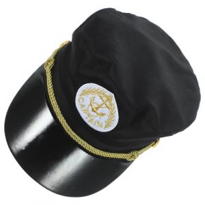 Ipetboom Chapeau Capitaine Bateau Noir pour Garçon Fille Casquette Marin Coton Accessoire Cosplay et Fête Décor Costume Marin Chapeau de Capitaine pour Animation (hikarish, neuf)