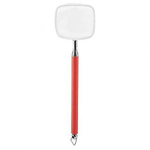 ANCLLO Petit filet télescopique pour poissons d'aquarium avec poignée extensible de 18 à 53 cm de long pour aquarium Betta (carré, rouge) (ANCLLO EU, neuf)