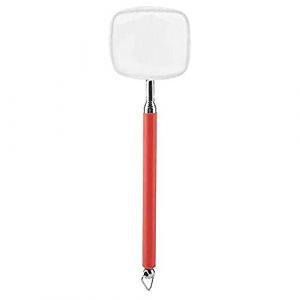 ANCLLO Petit filet télescopique pour poissons d'aquarium avec poignée extensible de 18 à 53 cm de long pour aquarium Betta (carré - rouge) (ANCLLO EU, neuf)