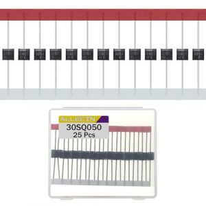 ALLECIN 25 Pièces 30SQ050 Schottky Diode de Redressement 30A 50V R-6 Rectifier Diodes Axiales 30Ampère 50Volt pour Panneau Solaire (ALLECIN E.C. EU, neuf)