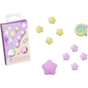 BKEPDY Accessoires Stickers Joystick pour Nintendo Switch Lot de 3 Pares Pouces en Forme de Bonbon et Étoile Améliorez Votre Précision et Confort Couleurs Vives et Design Unique(Amarillo) (SHANXISHUNHUANGXUANSHANGMAO, neuf)