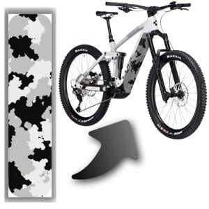 Film design pour cache batterie de v&eacute;lo &eacute;lectrique pour CUBE Stereo | Mod&egrave;les r&eacute;action hybrides, protection de cadre eBike, autocollant de v&eacute;lo (couvercle cube 20-04377, 21-11463, 20-01818, noir 'n&acute; (DK's BikeDesigns, neuf)