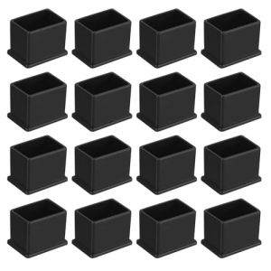 QUARKZMAN 36Pcs Embouts de Pieds de Chaise Carrés en PVC, 30mm x 20mm OD, Noirs, Patins de Pieds de Meubles, Couvre-Pieds de Table, Protecteurs de Sol pour Table de Patio (QUARKZMAN, neuf)