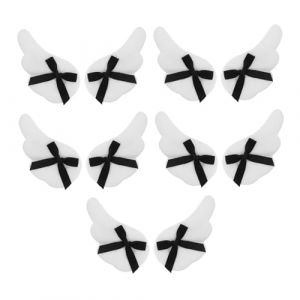 COLLBATH 10 Pièces épingle à cheveux ailes d'ange petits arcs de cheveux arc en épingle à cheveux accessoires de cheveux arc pinces à cheveux petit nœud Mini pinces à nœud Peluche blanche (Murdoffi, neuf)
