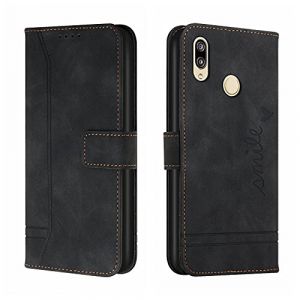 Bravoday Coque pour Huawei Y7 2019 / Y7Pro 2019 / Y7 Prime 2019 / Enjoy 9, Etui Cuir avec Magnetique, Flip Pochette Housse pour Huawei Y7 2019 Protection, Noir (Bravoday, neuf)