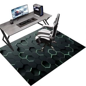120 x 140 cm Tapis de Protection du Sol pour Chaise de Bureau, Tapis Gaming Sol, Tapis de Protection du Sol pour sols durs, Tapis de Sol bureau pour Chaise de Bureau stratifi&eacute;e, Bureau et Chambre (Tkuhknag, neuf)