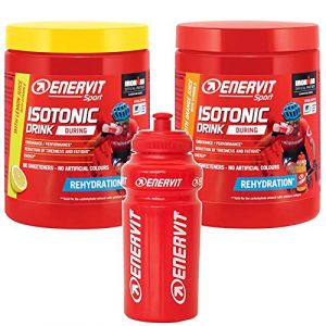 enervit Sport Isotonic Drink During | 1 Goût orange 420 g + 1 Goût citron 420 g | Gourde en cadeau (Aloe Store - L'Angolo dell'Aloe, neuf)