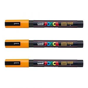 Posca - Marqueurs PC-3 M Uni-Ball - Gamme compl&egrave;te de 40 couleurs disponibles (Lot de 3) (Ponera, neuf)