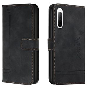 Lihondar Coque pour Sony Xperia L4, Protection Portefeuille Etui &agrave; Rabat Housse Premium en Cuir PU avec Antichoc TPU Fermoir Magn&eacute;tique Flip Pochette Housse pour Sony Xperia L4 (Noir) (LiHondar, neuf)