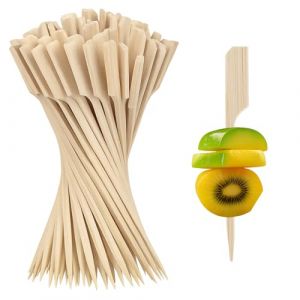 200 Pi&egrave;ces Brochette en Bois, Pic a Brochette B&acirc;tonnets de Bambou, Brochettes en Bois 12 cm, B&acirc;tons pour Grillade, F&ecirc;tes, Cocktail, Fruit, pour L'artisanat (Zhang cancan, neuf)