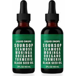 Gouttes naturelles de corossol, naturelles, sans sucre et sans gluten, stimulant antioxydant pour la sant&eacute; digestive,2pcs (YWSSM, neuf)