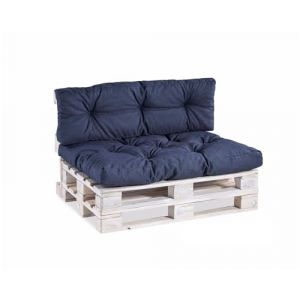 Gutekissen&reg; Coussin pour Palette Ext&eacute;rieur - Confortable Coussin pour Canap&eacute; Jardin PPI - Diff&eacute;rentes Tailles et Coloris (Coussin d'assise 120x60, gesteppt Bleu fonc&eacute;) (FavreShop, neuf)