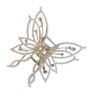 Pinces &agrave; cheveux papillon strass pince &agrave; cheveux papillon pince &agrave; cheveux papillon pinces &agrave; cheveux paillet&eacute;s coiffe bling strass strass fashion tenue solide mariage (binratolre, neuf)