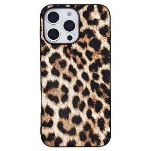 DMaos &Eacute;tui pour iPhone 16 pour Femmes, Motif l&eacute;opard Couverture en Cuir synth&eacute;tique, Mode Classique pour iPhone 16 6,1 Pouces - Marron (DMaos-FR, neuf)