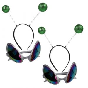 TOYANDONA 2 Ensembles Lunettes Bandeau Accessoires D&eacute;guisement F&ecirc;te Lunettes Fantaisie Amusantes Cosplay (Cassier, neuf)