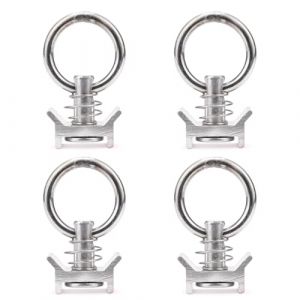 DIFLAX Anneau Arrimage, 4 Rail Arrimage, Rail Aero, NTG, Anneaux Arrimage, Sangle Arrimage, 100kg Charge, F&uuml;r Remorque & Voiture Chargement Fixation (SVF TUNDER PRICE, neuf)