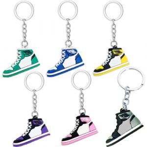 AKJAXQU Porte Cl&eacute;s de Basketball Sneaker, Porte Cl&eacute;s de Basketball Chaussures, Porte-Cl&eacute;s Sport Sneaker, Decoration Anniversaire Basketball (Zi Peng Sarl FR, neuf)