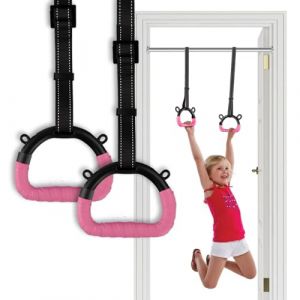 Original Cup Gym Rings® Anneaux Gymnastique Enfant Rose | 2 Anneaux Solides avec Sangles Réglables 16-55 cm | Bande Antidérapante | Gymnastique, Fitness, Suspension | Intérieur & Extérieur | Aerobik (Original Party, neuf)