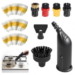 YATOSEEN Lot de 10 Accessoires pour Nettoyeur Vapeur pour K&auml;rcher Easyfix SC1 SC2 SC3 SC4 SC5, Buse &agrave; Brosse Ronde, Embout &agrave; Poils, Pi&egrave;ces de Rechange (Atozon-EU, neuf)