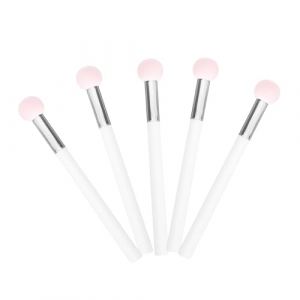 IWOWHERO 5 pièces Éponges Maquillage Poudre Double Usage Humide et Sec avec Manche Bois pour Femmes Correcteur et Fond de Teint (Ssaaya, neuf)