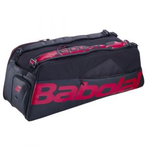 Babolat - Sac de Sport pour Raquettes Mod&egrave;le Cross Pro Bad, Taille Unique, Noir/Rouge, Enti&egrave;rement Isotherme, Compartiments pour Raquettes et Accessoires, Portage Type Sac &agrave; Dos (Sportano, neuf)