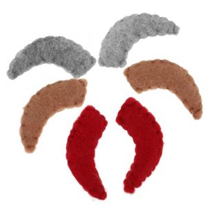 DEARMAMY 6pi&egrave;ces Accessoires Cornes de B&oelig;uf Artificielles pour Halloween Cosplay et D&eacute;coration de Cheveux Lot de Petites Cornes Soi-m&ecirc;me (Liiane, neuf)