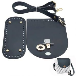 CALFOVERA 3 Ensemble de Crochets pour Sac &agrave; Main en Cuir PU Long Sac &agrave; Main Ovale Bandouli&egrave;re R&eacute;glable Rabat Accessoires pour Bricolage Sac &agrave; Main Sac &agrave; Dos Sac &agrave; Bandouli&egrave;re Remplacement Noir (CALFOVERA FR, neuf)