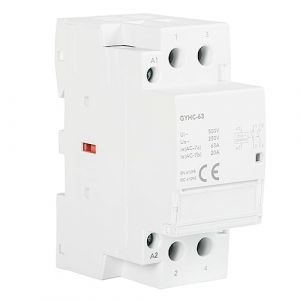 DeWin Contacteur CA Domestique 2P, GYHC-63 AC220V/230V Tension de Bobine 1NO1NC 50Hz Contacteur Domestique Modulaire Automatique sur Rail DIN (Color : 63A) (Dewinshop, neuf)