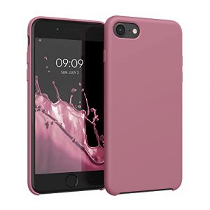 kwmobile Housse Compatible avec Apple iPhone SE (2022) / iPhone SE (2020) / iPhone 8 / iPhone 7 Coque - Housse de t&eacute;l&eacute;phone Protection Souple en TPU Silicone - Rose fonc&eacute; (SX-Commerce, neuf)