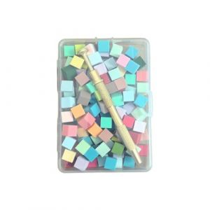 Lot de 100 éponges à ongles souples avec stylo à saisir - Accessoires portables - Fournitures douces pour nail art - Blanc/coloré (JunsenF, neuf)