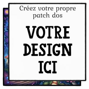 Back Patch Personnalis&eacute; Carr&eacute; 7,6cm &agrave; 25,4cm avec votre Photo, Logo ou Design | Impression Textile Haute R&eacute;solution | Grand &Eacute;cusson Thermocollant pour le dos d&rsquo;une Veste | Backpatch (25,4cm) (Concrete Schoolyard Berlin, neuf)