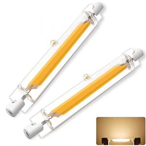 Ampoules R7S LED 78mm Dimmable, Ampoule LED R7S 10W &Eacute;quivalent &agrave; Lampe Halog&egrave;ne 100W, Sans Scintillement,R7S LED Ampoule Blanc Froid 6000K 1000LM,&Eacute;clairage &agrave; Faisceau 360&deg;,AC 220-240V,Paquet de 2 (Hsientpe EU, neuf)